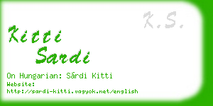 kitti sardi business card