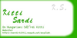 kitti sardi business card